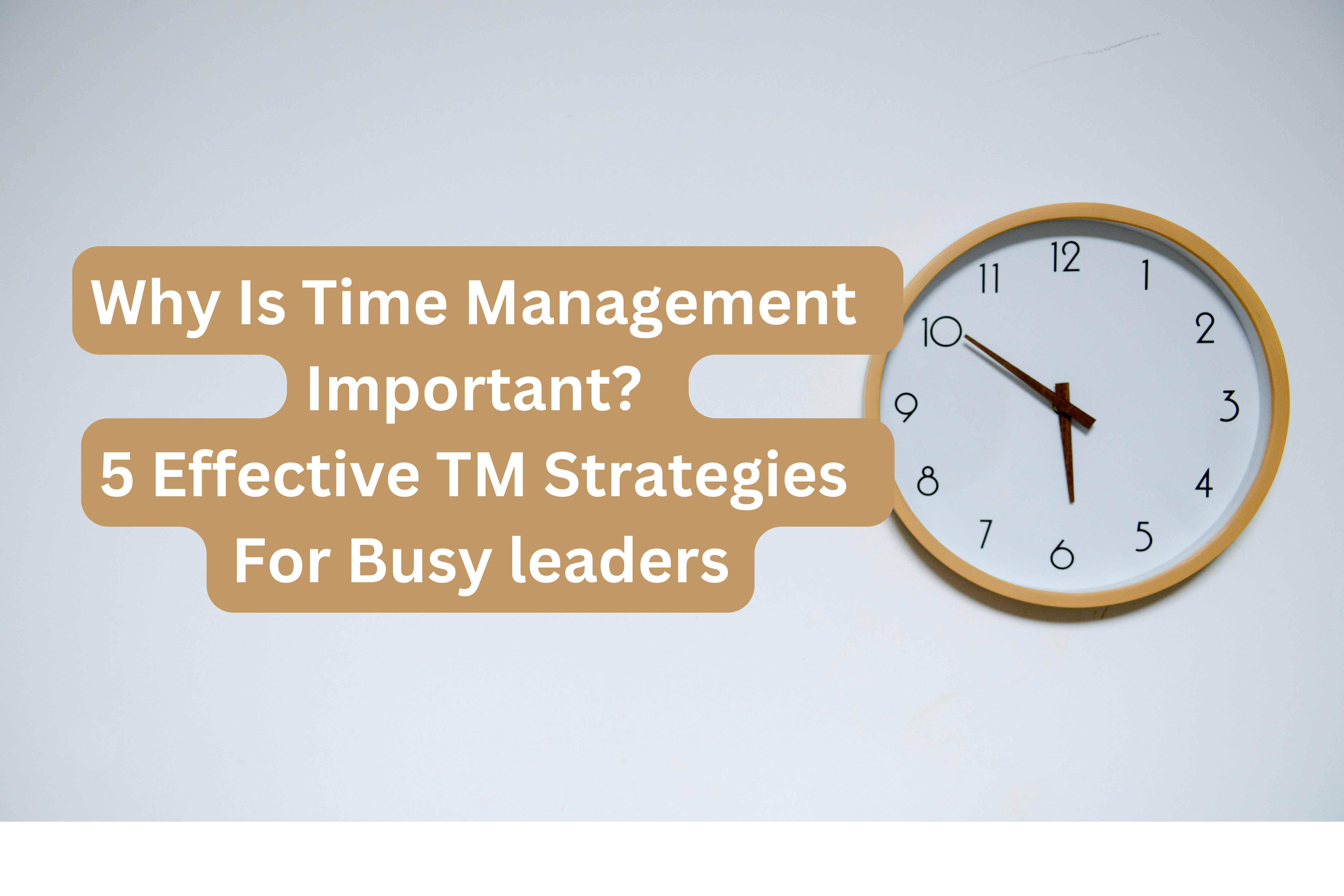 Why Is Time Management Important? 5 Effective TM Strategies For Busy leaders